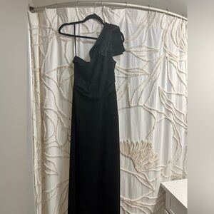 Black off the shoulder formal dress